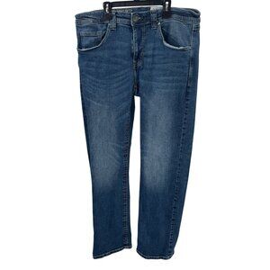 TK Axel Slim Boot Cut Blue Denim Jeans Mens Size 34x31.5 Classic Fit Durable Mat